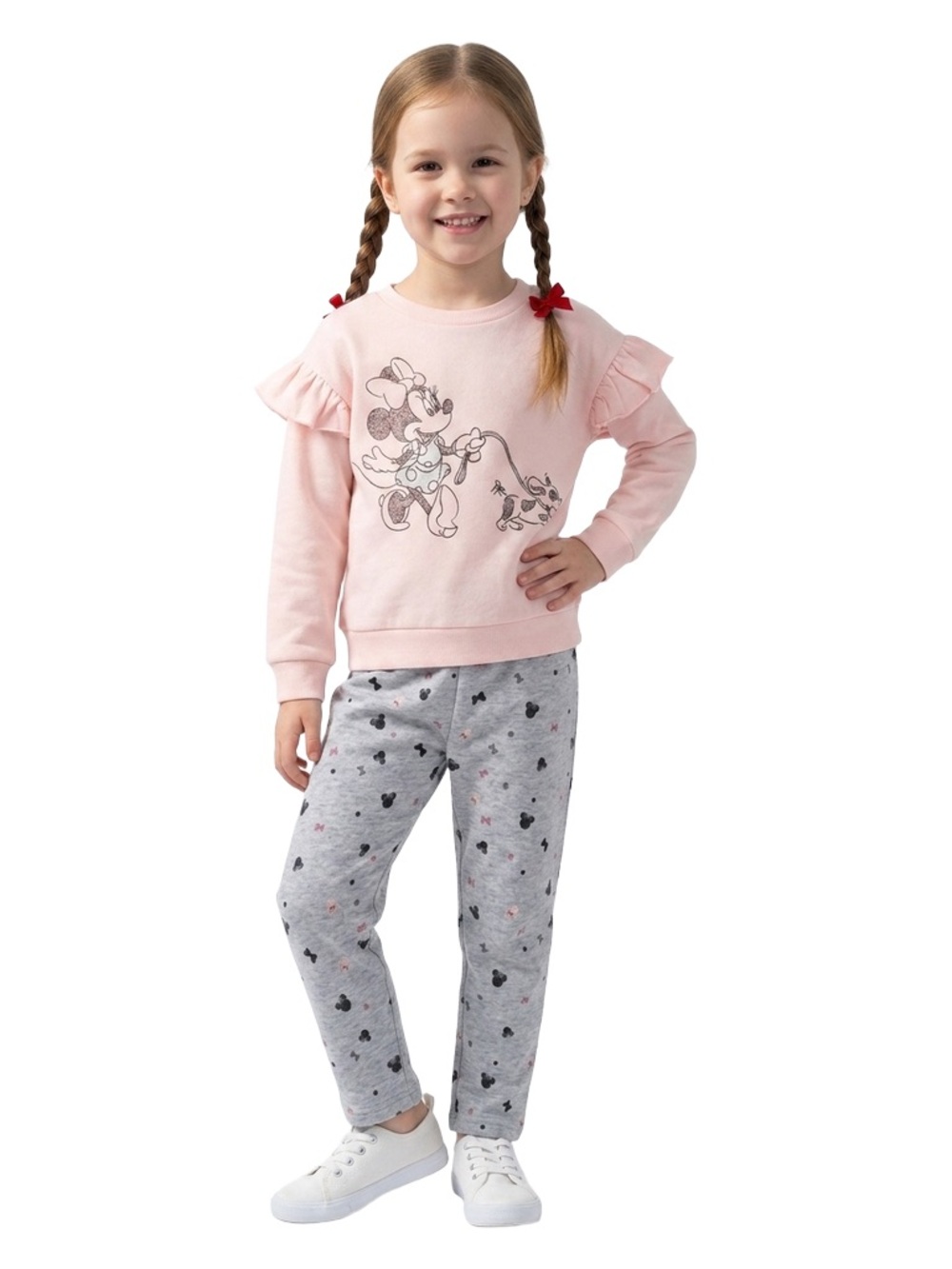 Minnie Mouse matching baby girl set